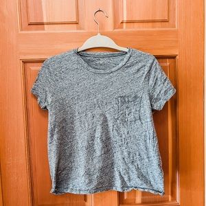 Heather Gray Madewell T-shirt with Pocket